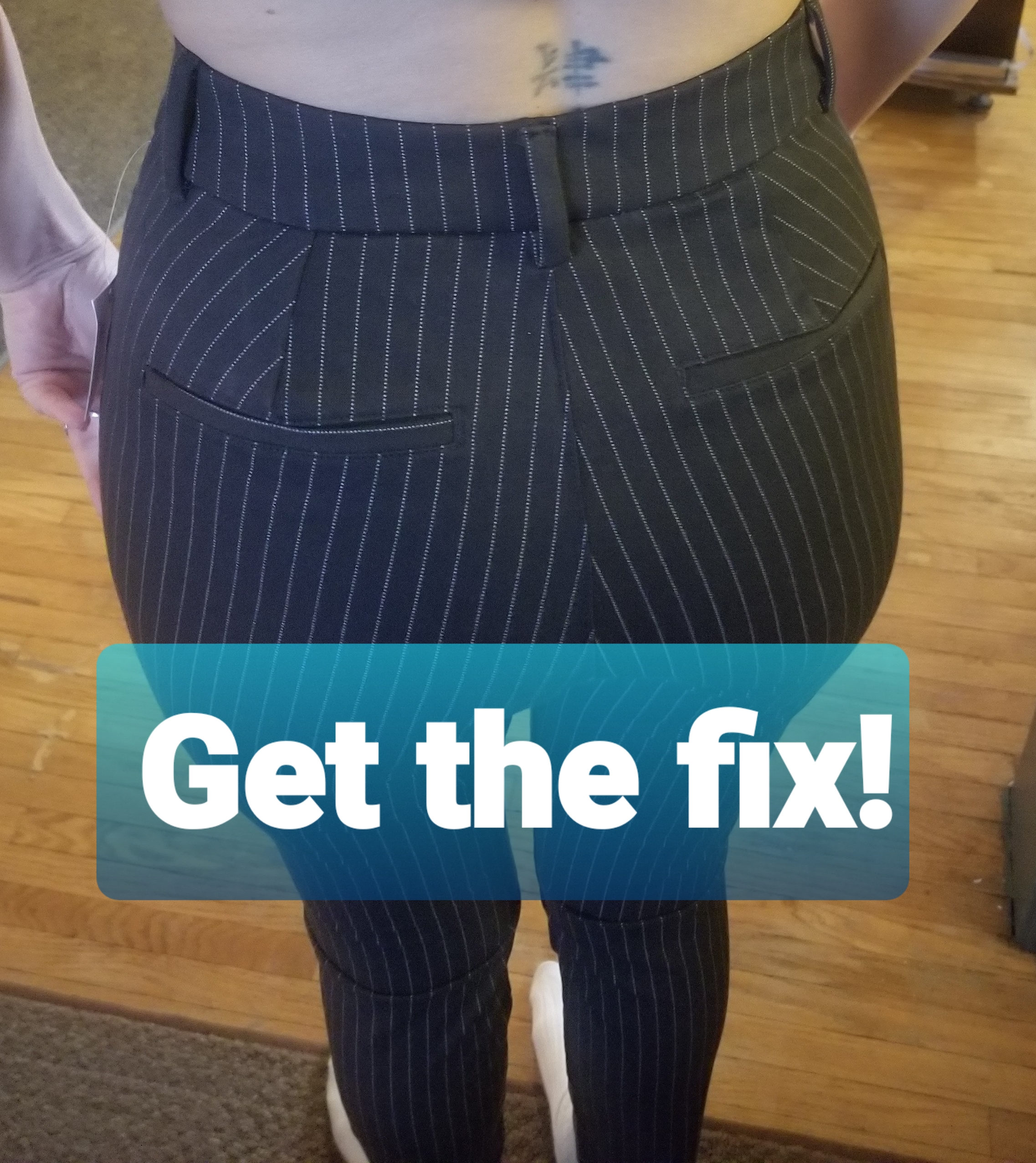image of waist band fitting snug