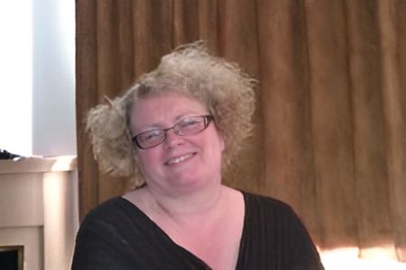 lady with crazy hair